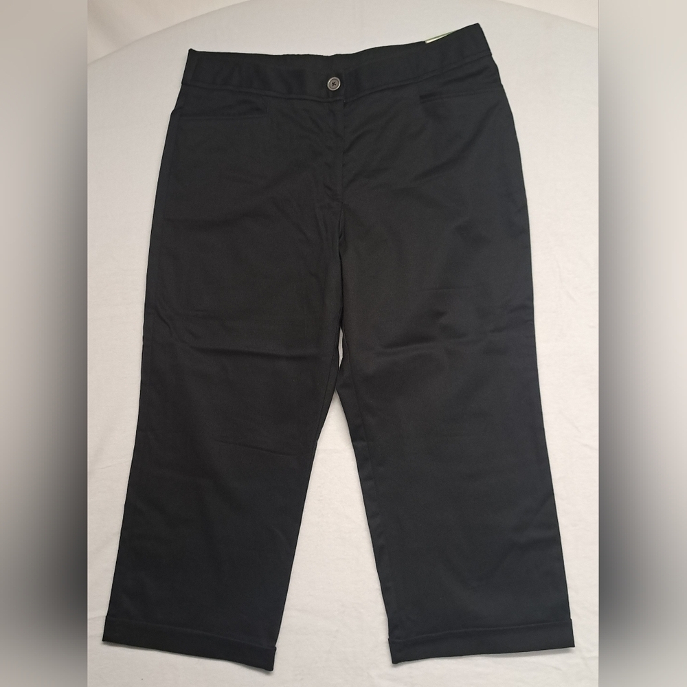 Sag Harbor Stretch 14 Crop Length Capri Pants Black